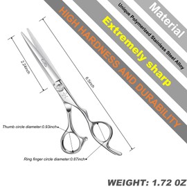 High-end Professional Extremely Very Sharp Barber Hair Cutting Scissors Hairdresser Shears For Hair 5.5 Inch Haircut Scissor Made Of Stainless Steel Alloy For Hairdressing Salon and Home Use