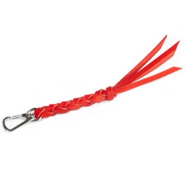 Leather King Hard Baseball Glove Leather Keychain, red