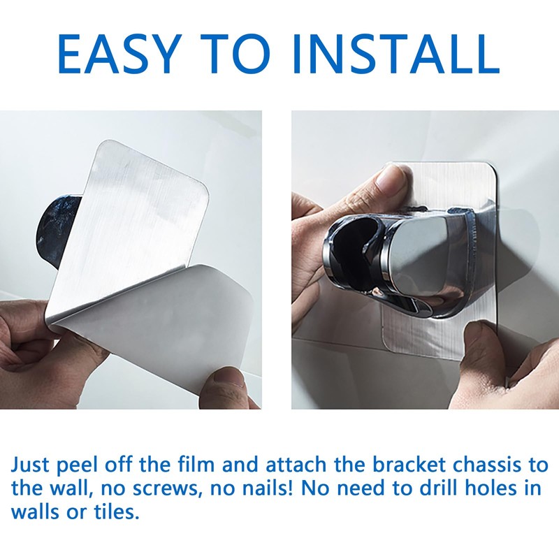 One Piece Durable ABS Shower Bracket Wall Mount Easy Angle