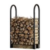 Fire Beauty Adjustable Firewood Holder Rack,Heavy-Duty Log Stand,Compatible with 2x4