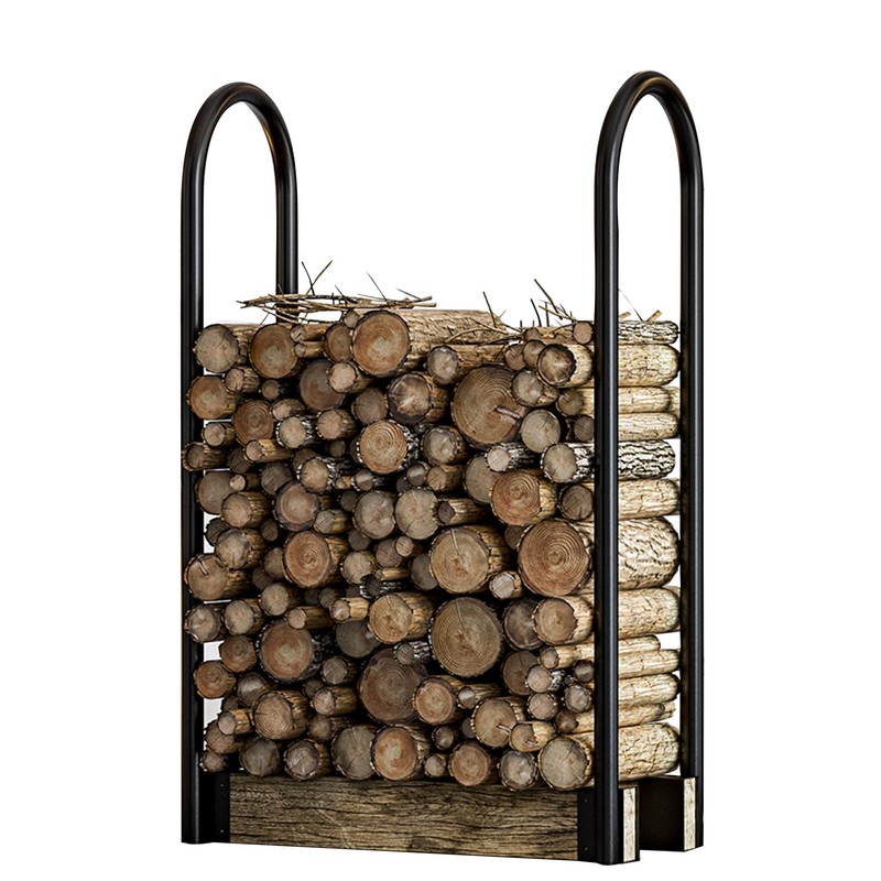 Fire Beauty Adjustable Firewood Holder Rack,Heavy-Duty Log Stand,Compatible with 2x4