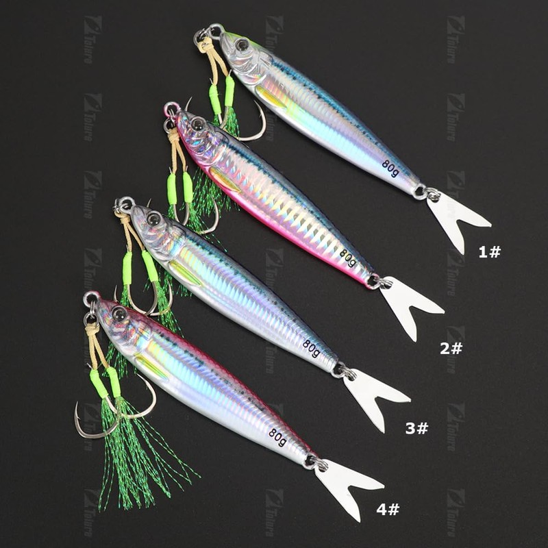 Tolure Jiggle Lure 40g 3D Printed Body 3D Eyes Fast