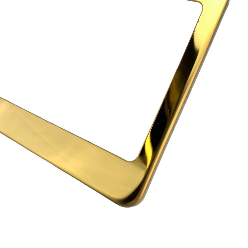 Electric-Plating Color Mirror Polished T304 Stainless Steel License Plate Frame