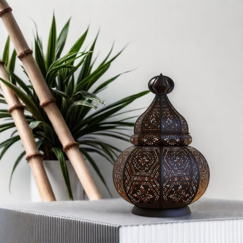 Ziva Metal Oriental Moroccan Storm Lantern, 30 cm, for Outdoors