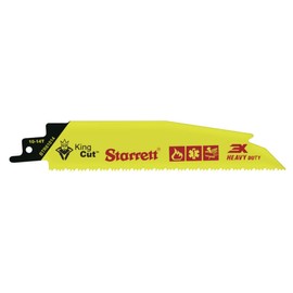 Starrett Bi-Metal King Cut Fire Rescue and Demolition Reciprocating Saw Blade - 6" Length, 1" Width, 0.63" Thickness, Tapered Blade, 10-14 TPI - 20-Pack - BTR61014-20