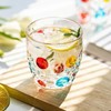 JQWIN AlifordGlass Glass Tumblers with Colorful Patterns, Lead-Free, Set of
