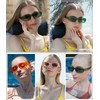 Dollger Trendy Rectangle Sunglasses For Women Men Trendy Retro Rectangular