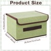 4 Pack Foldable Storage Boxes with Lids, Fabric Fabric Storage