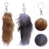 WRITWAA 2pcs Furry Keychain, Soft Fluffy Key Ring Pendant for