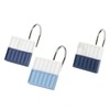 IZOD - Shower Curtain Hooks, Resin Hooks for Curtain, Striped