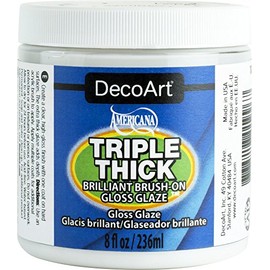 DecoArt TG01-36 Triple Thick Gloss Glaze, 8-Ounce Triple Thick Gloss Glaze (Jar)