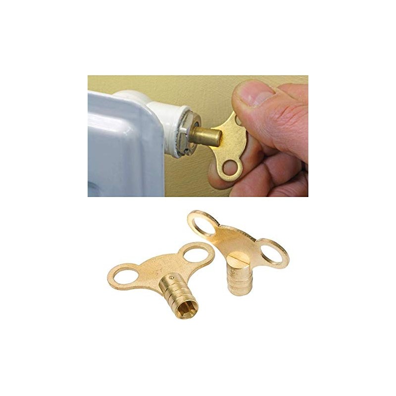 A1SONIC® Brass Radiator Bleed Key - Radiator Bleed Valve Key