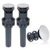2 Pack Push and Seal Pop-up Drain Stopper with Overflow