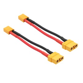 Riertostng Short XT90 Female to XT60 Male Connector Converter 10cm/3.9inch,XT60 Male to XT90 Female Connector Adaptor with 12AWG Cable for RC ESC and RC Lipo Charger(2Pcs)