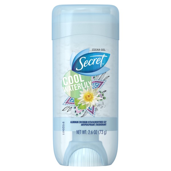 Secret Fresh Antiperspirant and Deodorant Clear Gel, Cool Waterlily, 2.6 Ounce