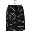 Primitives by Kathy Decorative Kitchen Towel, 28" x 28", Black