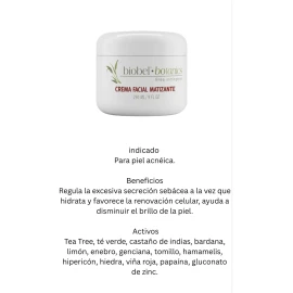 Crema Facial Matizante Para Piel Grasa Y Acnéica Acneica Día/noche