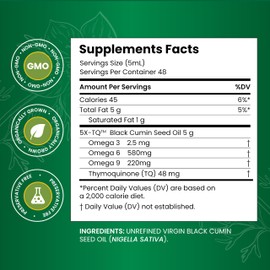 Amazing Herbs Premium Black Seed Oil - Cold Pressed Nigella Sativa Aids in Digestive Health, Immune Support, Brain Function, Joint Mobility, Gluten Free, Non GMO - 16 Fl Oz