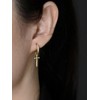 Solid 925 Sterling Silver Sword Hoop Earrings for Women, Trendy