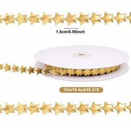 Sparkly Star Ribbon, Gold Ribbon Trim