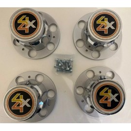 Aftermarket Products CHEVY GMC 4x4 6 LUG 15x8 15" TRUCK RALLY WHEEL HUB CENTER CAPS BOLT ON SET NEW