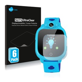 Savvies 6 Pack Screen Protector compatible with Prograce 1.5" Kids Smartwatch Protection Film Clear