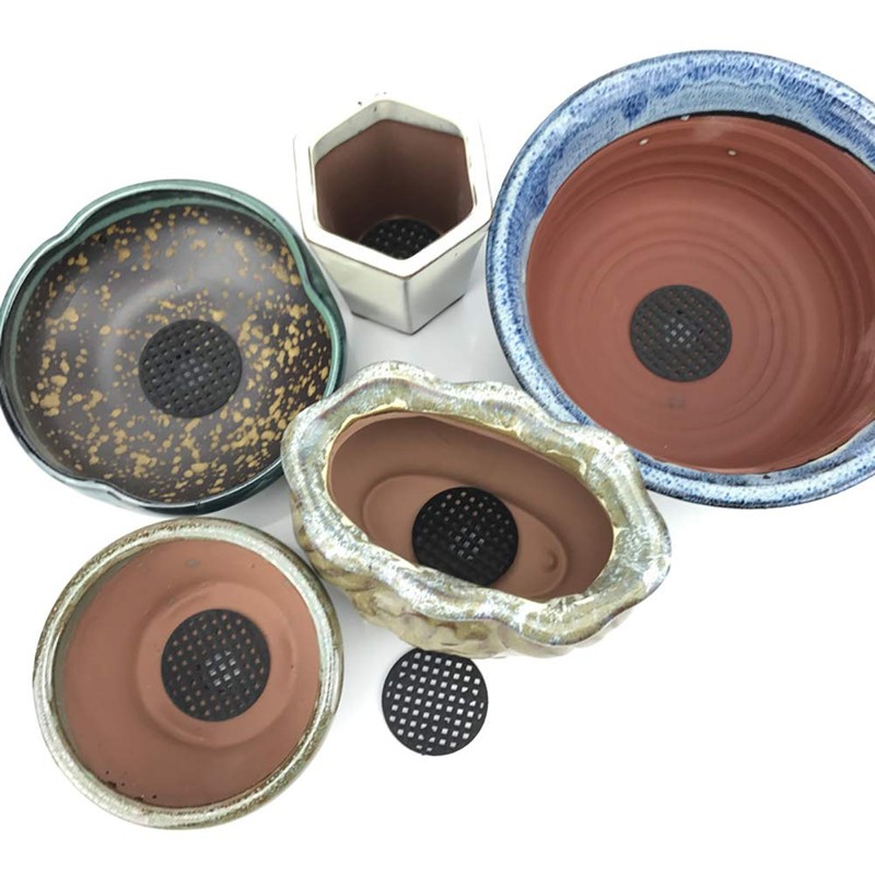 UUYYEO 100 Pieces Flower Pot Hole Mesh Pad Bottom Grid