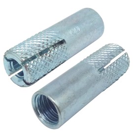 20pcs Zinc Plated Metal Knurled Drop in Anchor,Drop-in Anchor Zinc Plated Fasteners (M8)