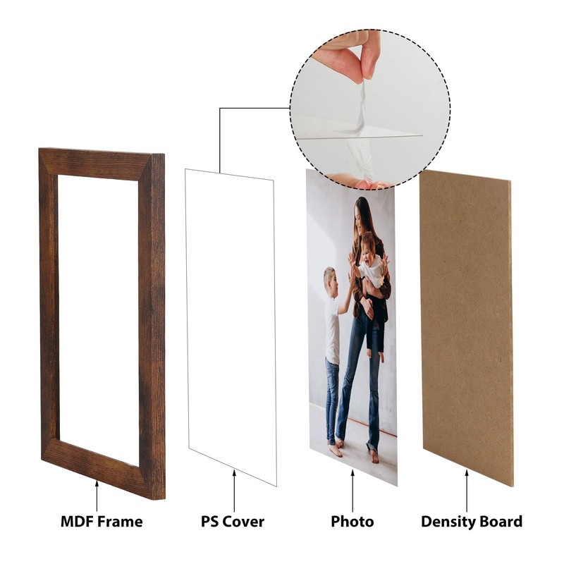 Wtrgas 1 Pack 8.5x11 Picture Frame for Tabletop and Wall,