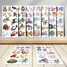 108 PCS Animal Stickers Pack, Cute Colorful Waterproof Vinyl Decals for Water Bottle, Laptop, Skateboard, Phone, Kids Party Favors, Birthday Decorations, Personalize Animal