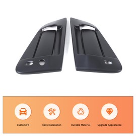 Daeiclru Car Exterior Door Handle Cover Trim Compatible with Nissan 370Z 2009-2020, ABS Carbon Fiber Style Side Door Handle Protector Cover Anti-Scratch Decoration Accessories (Matt Black)