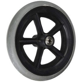 Karman Healthcare Caster with Black Hub 5/16 inch Bearing, Black, 8 inch X 1inch, 1 Pound