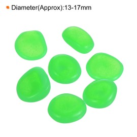 MECCANIXITY 100pcs Glow Rocks 13-17mm Glow Pebbles Decoration in The Dark Luminous Stones Decor DIY Decorative Green for Garden, Potted Plant, Fish Tank