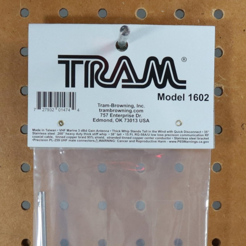Tram 38" VHF 3dBd Gain Marine Antenna with Quick-Disconnect Thick