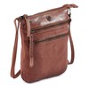 Cochoa Small Triple Zip Real Leather Women's Crossbody- Premium Vintage