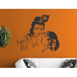 Heaven Decors Vinyl Flowers, Religion Wall Sticker, 27.16 x 0.39 x 23.22 inches, Black