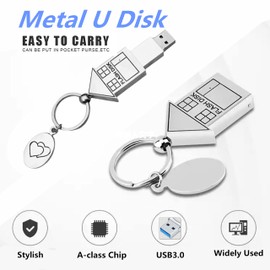 FeliSun House Shape 16GB 32GB 64GB USB3.0 Flash Drive External Memory Stick U Disk Pendrive for Computer, Car, Television ,Monitor (16GB)