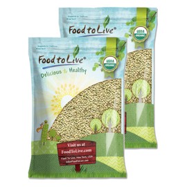 Food to Live Organic Whole Green Lentils, 20 Pounds – Non-GMO, Dried Raw Beans, Sproutable, Vegan, Kosher, High in Folate, Dietary Fiber, Protein, No Soaking Required, for Soups, and Veggie Burgers