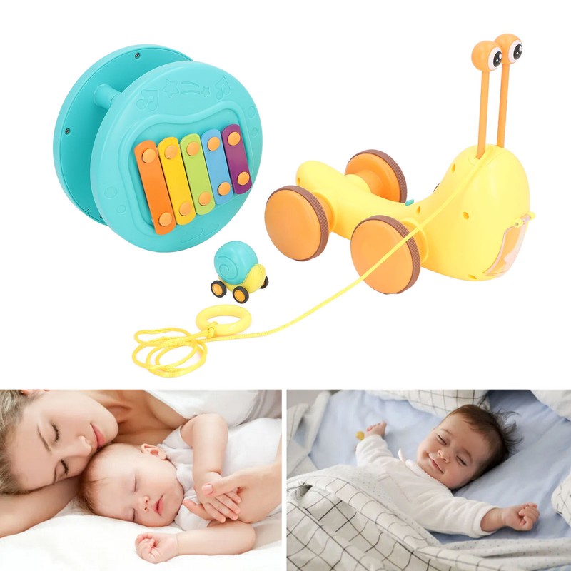Crawling Snail Musical Toy Sound Lights Improve Coordination Walking Snail
