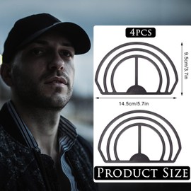 MMSZHL 4 Pcs Banda Curva para Sombrer, Genérico Doblador De Viseras para Gorras Cachuchas, Banda Curva Perfecta para Sombreros, Moldeador restaurador de Forma Original de Gorras