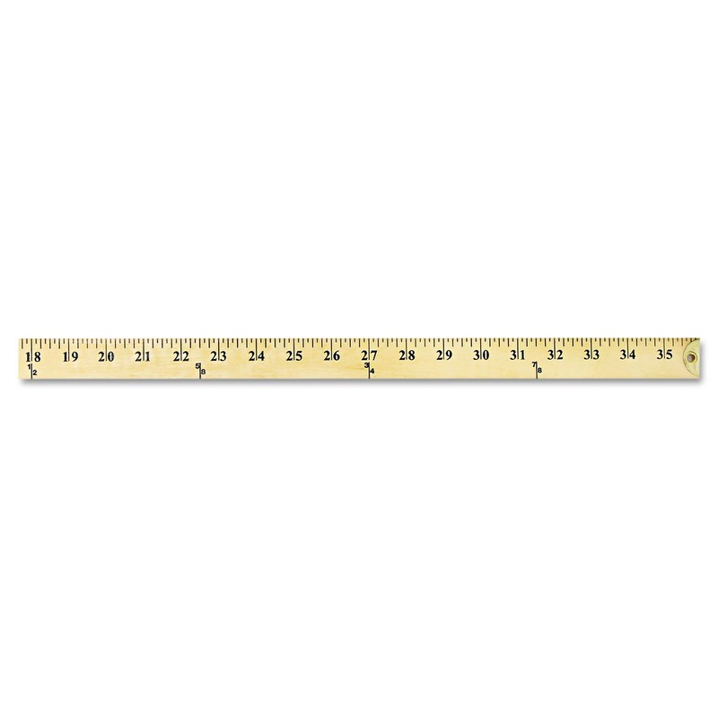 Westcott 10425 Wood Yardstick with Metal Ends, 36-Inch