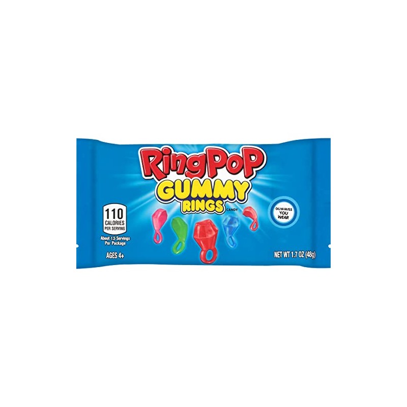 Ring Pop Gummies Rings - Individual 16 Packs Assorted Gummy