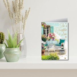 Son & Daughter-in-Law Anniversary Card, Special Wishes, Made in the UK