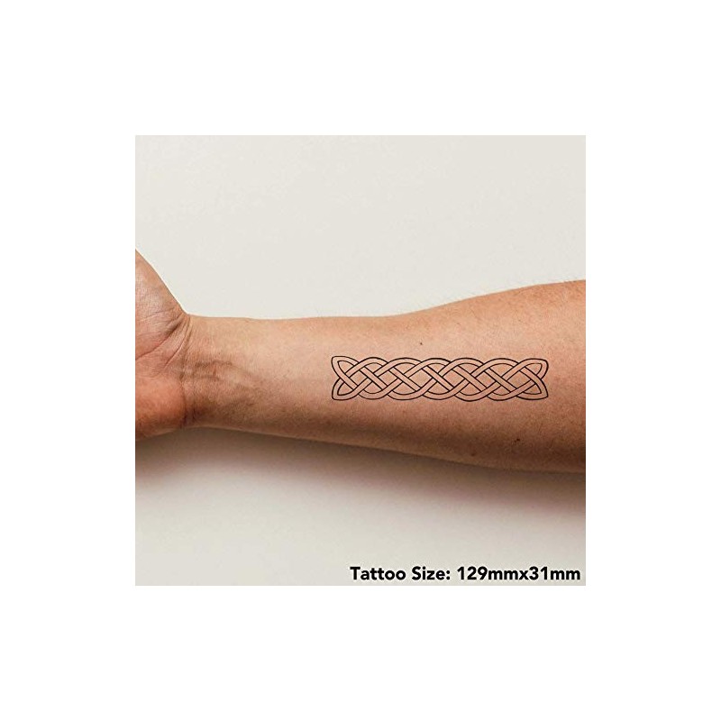 'Celtic Knotwork' Temporary Tattoo - Water Resistant, Skin-Safe, Non-Toxic Transfer