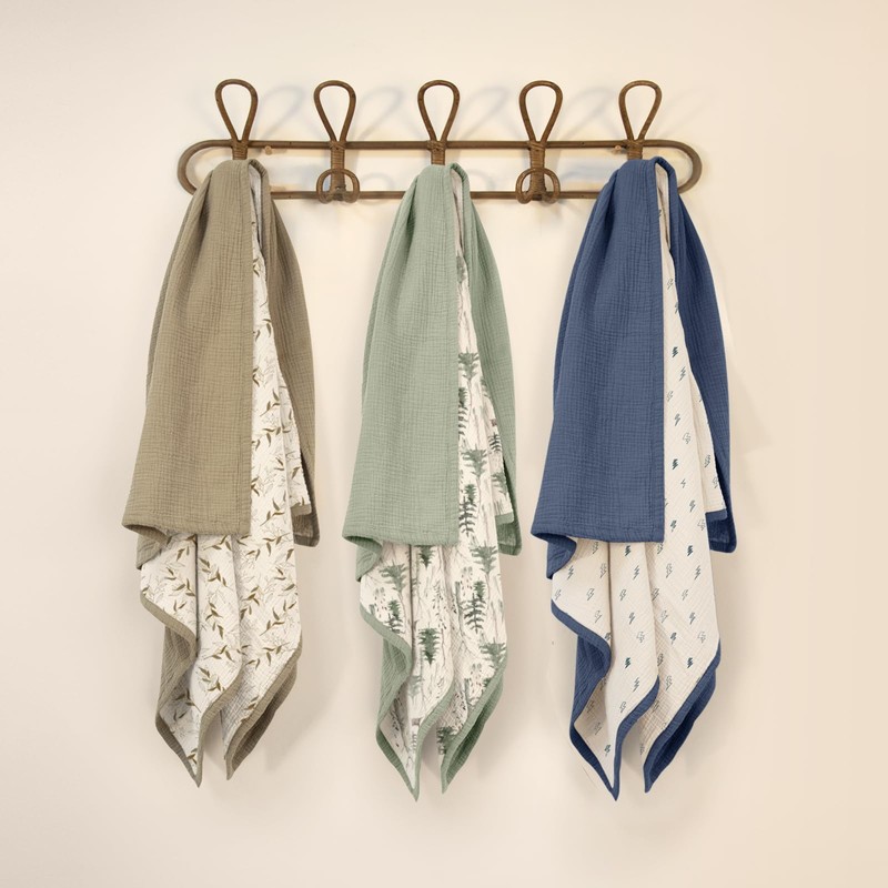 Muslin Baby Blanket for Boys: Cotton Toddler Blanket for Daycare