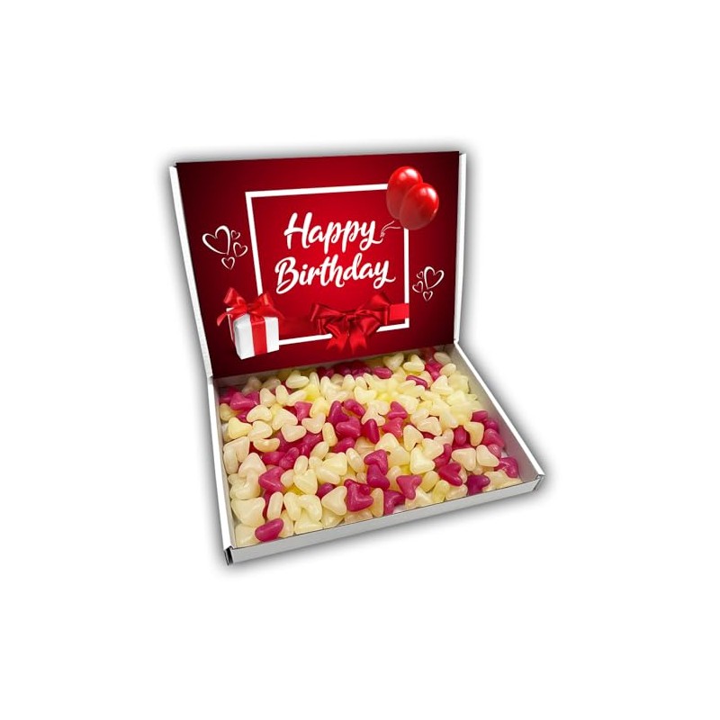 Love Hearts Jelly Beans Gift Box Hamper Birthday Present (BIRTHDAY
