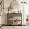 SICOTAS Fluted Entryway Table with Storage, 44.13" W Console Table