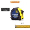 5m x18mm Self-Locking, Retractable Tape Measure, Metric Measuring Metres, Ideal