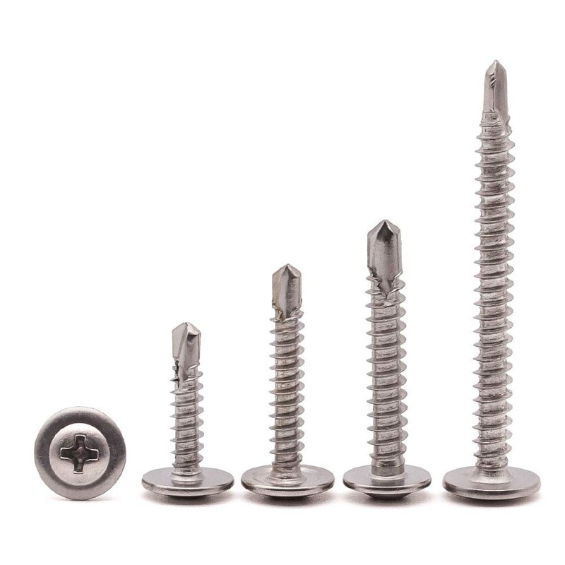 Stainless Steel Wafer Head Self Drilling Screws #10 x 1-1/4"