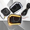 PGTOPONE Switchback White/Amber LED Front Fog Daytime Running Lamp w/Dynamic